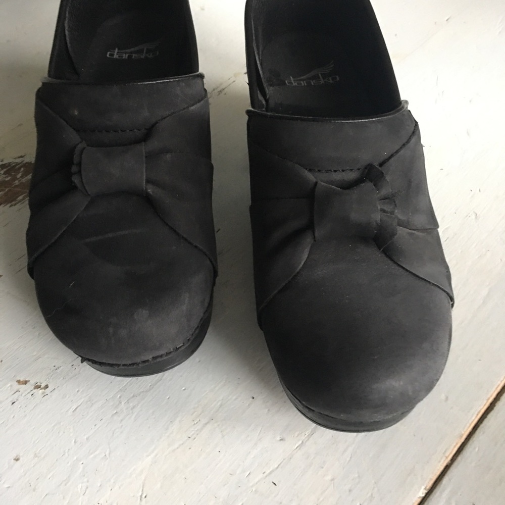 Dansko Black Suede Clog Size 9